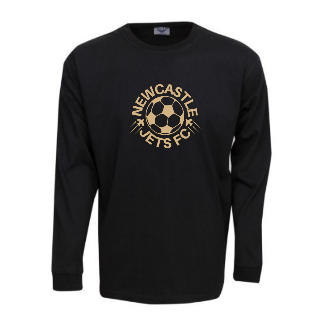 NEWCASTLE JETS LONG SLEEVE T-SHIRT BLACK