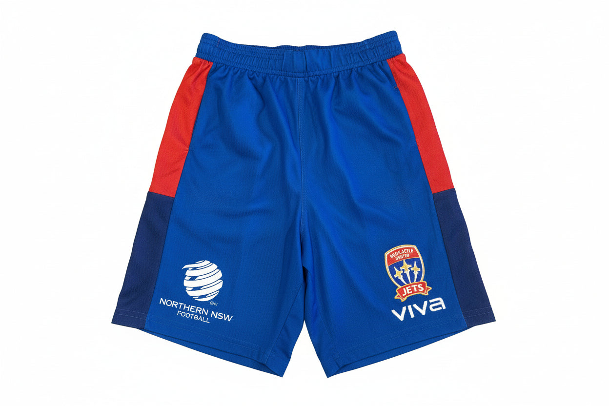 PRE LOVED NEWCASTLE JETS VIVA ROYAL BLUE GAME DAY SHORTS