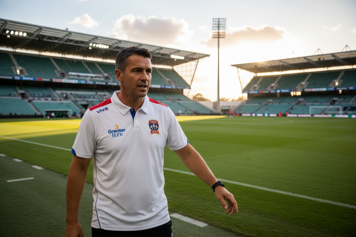 PRE LOVED NEWCASTLE JETS VIVA MENS SUPPORTER POLO
