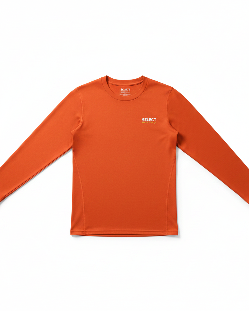 ORANGE SELECT COMPRESSION TOP LONG SLEEVE