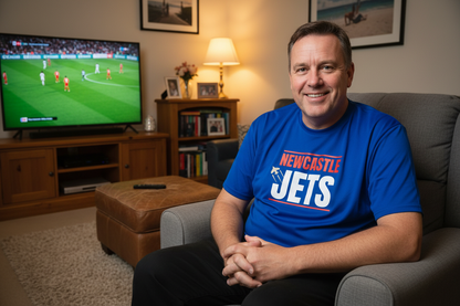 NEWCASTLE JETS MICROMESH SUPPORTER SHIRT