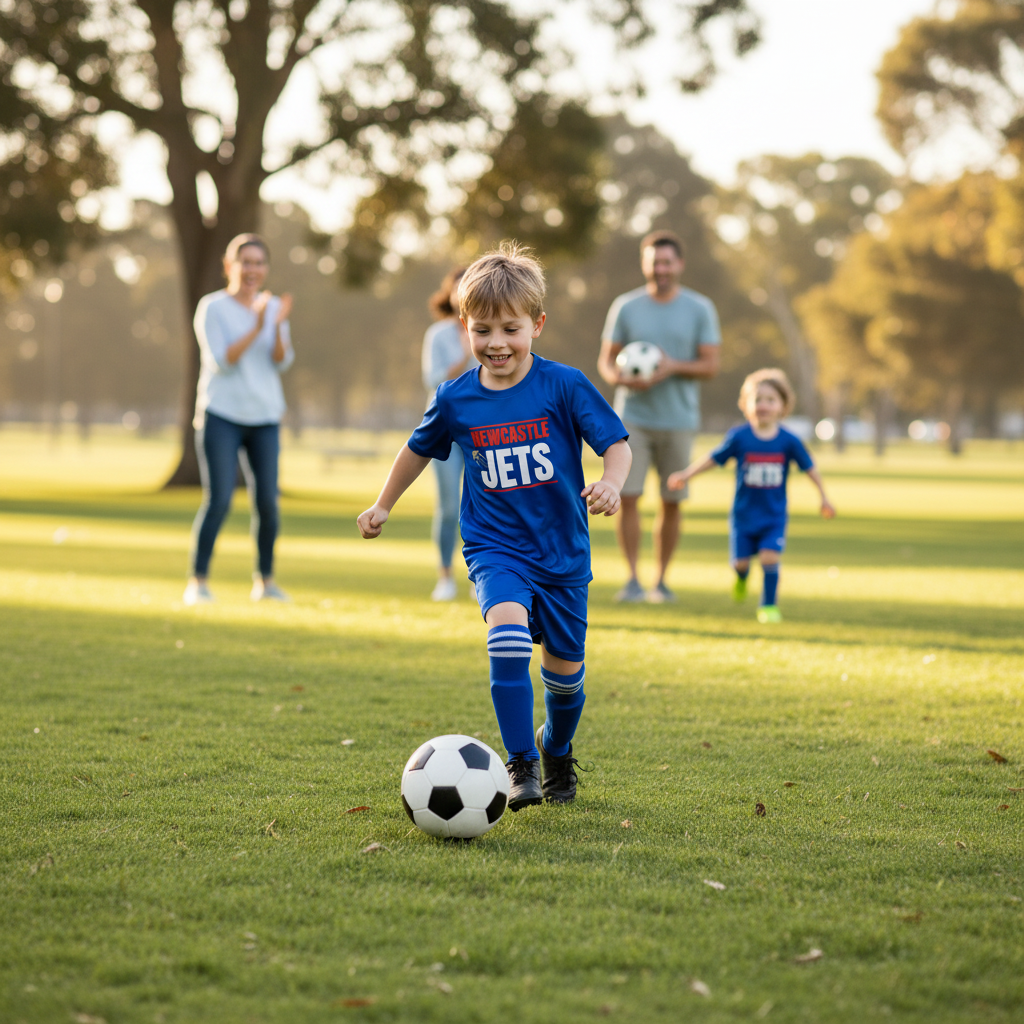 NEWCASTLE JETS MICROMESH SUPPORTER SHIRT