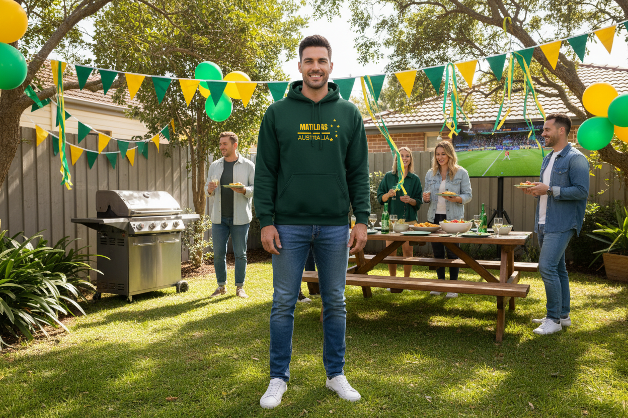 AUSTRALIA MATILDAS STARS PRINTED HOODIE