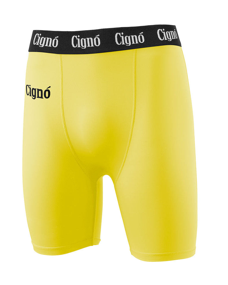YELLOW BASELAYER HALF TIGHTS