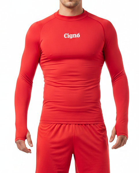 RED BASELAYER LONG SLEEVE TOP