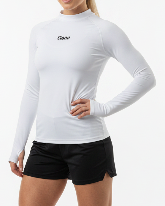 WHITE BASELAYER LONG SLEEVE TOP