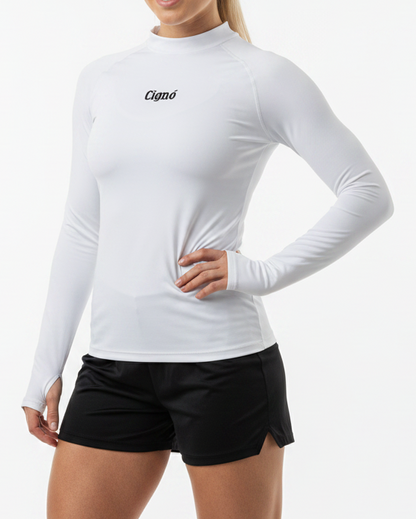 WHITE BASELAYER LONG SLEEVE TOP