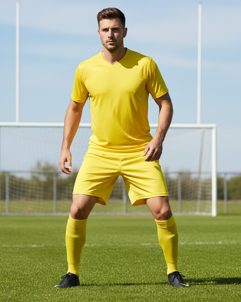 YELLOW CLUB FOOTBALL  SHORTS