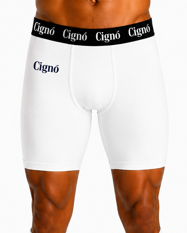 WHITE BASELAYER HALF TIGHTS