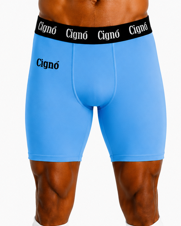 SKY BLUE BASELAYER HALF TIGHTS