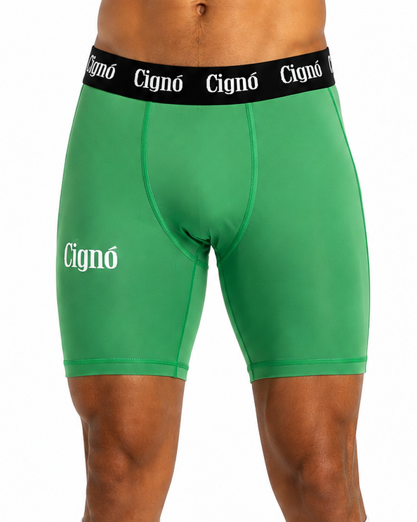 GREEN BASELAYER HALF TIGHTS