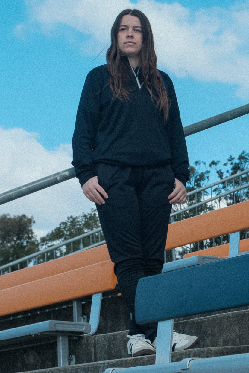 BLACK PREMIER TRACK PANTS