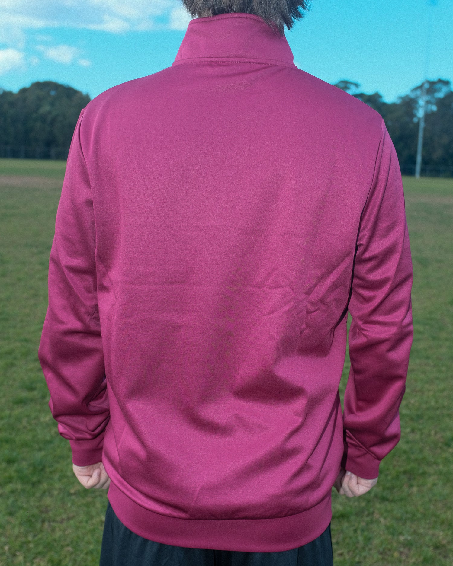 MAROON PREMIER 1/4 ZIP JACKET