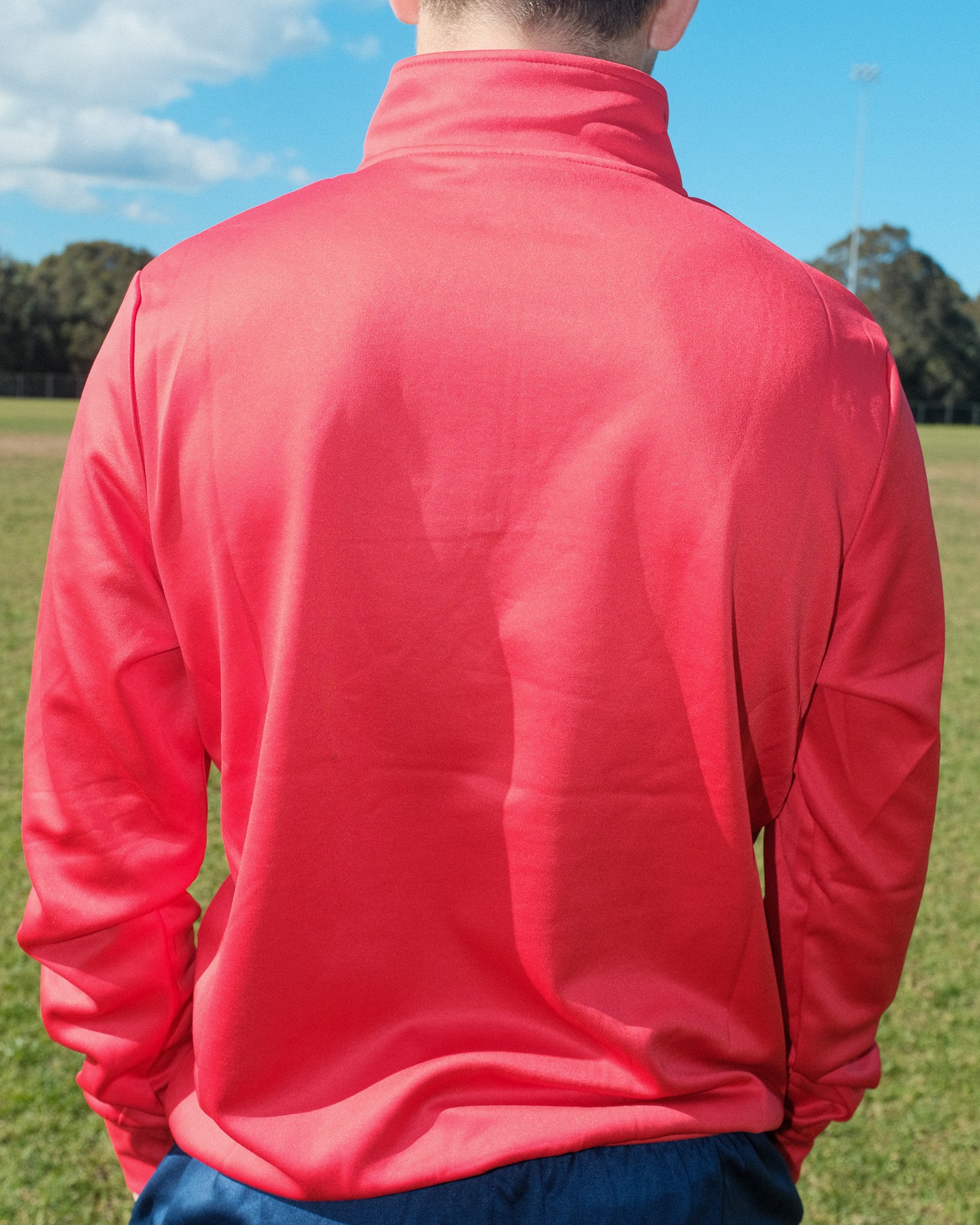 RED PREMIER 1/4 ZIP JACKET