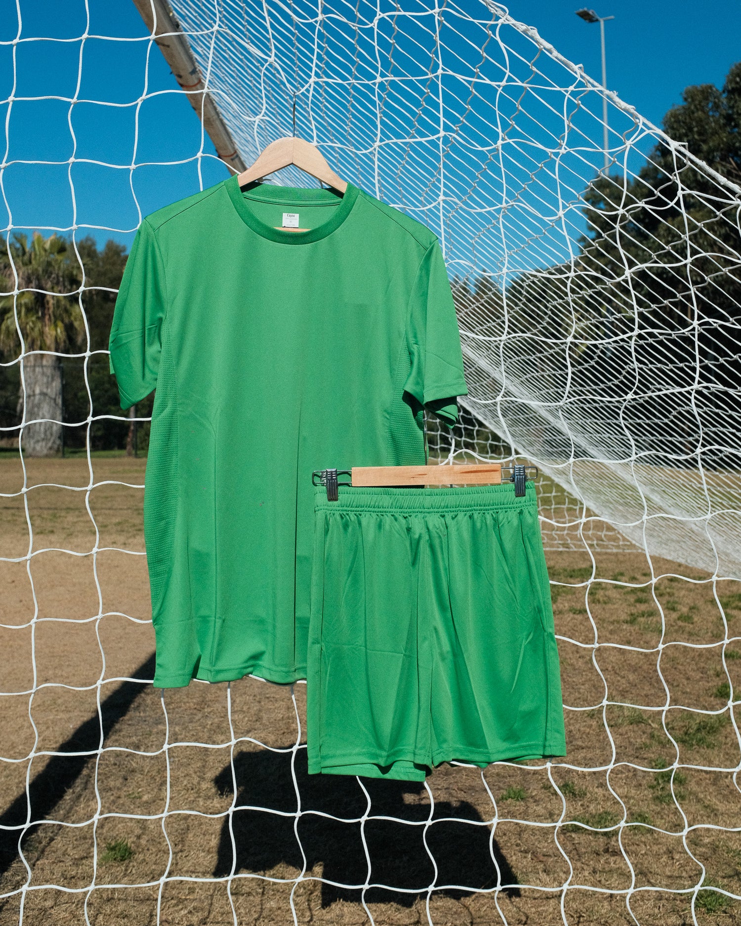 GREEN CLUB FOOTBALL SHORTS