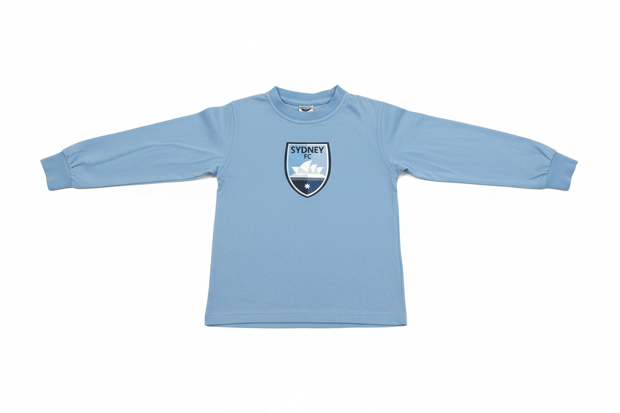 SYDNEY FC LONG SLEEVE T-SHIRT KIDS SKY BLUE