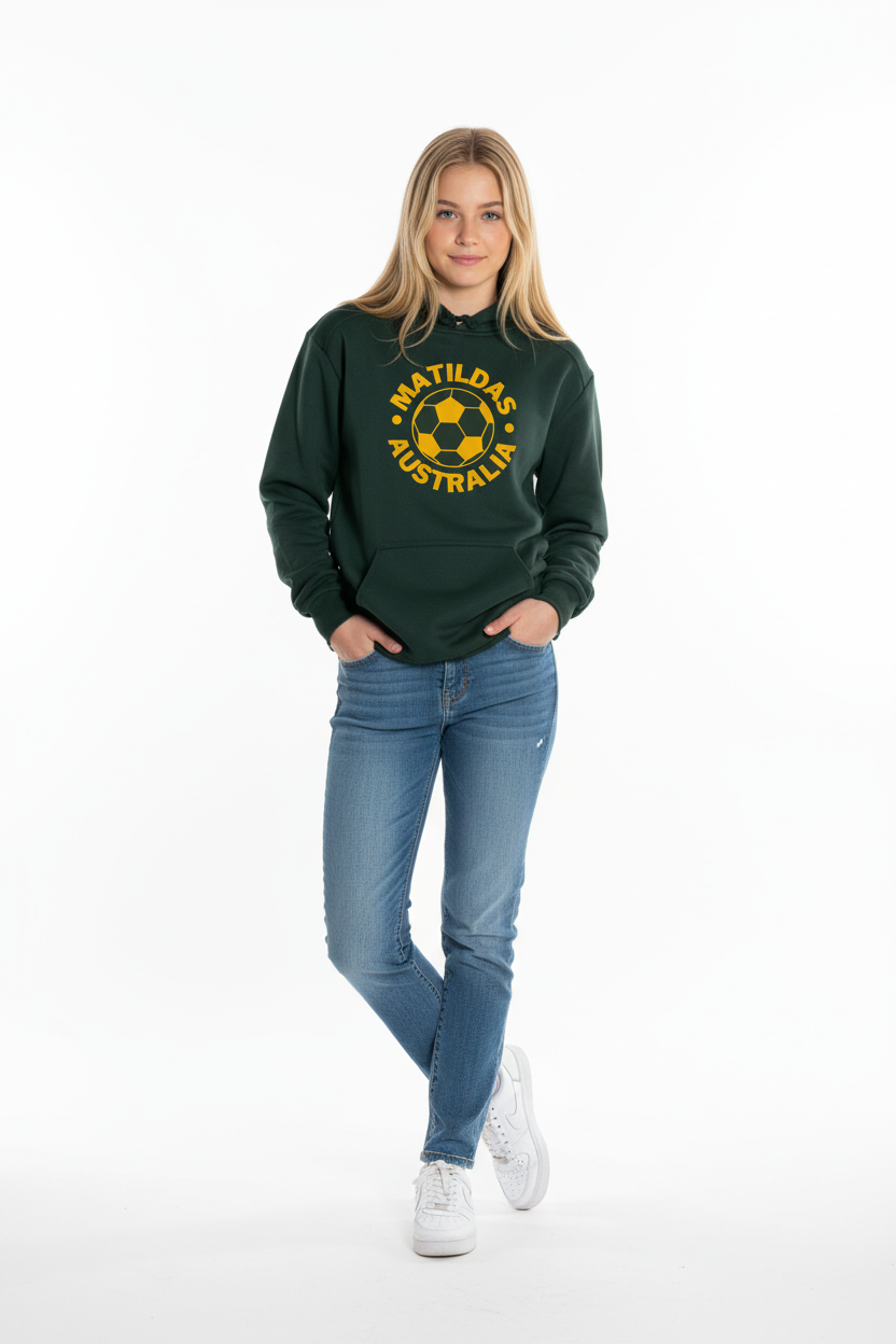 AUSTRALIA MATILDAS FOOTBALL PRINTED HOODIE
