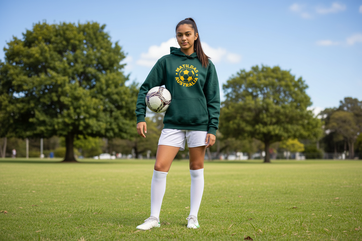 AUSTRALIA MATILDAS FOOTBALL PRINTED HOODIE
