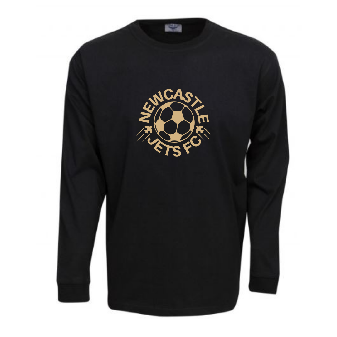 NEWCASTLE JETS LONG SLEEVE T-SHIRT BLACK