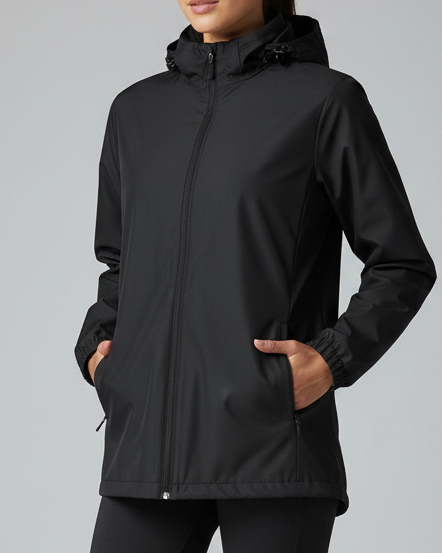 BLACK PREMIER RAIN JACKET