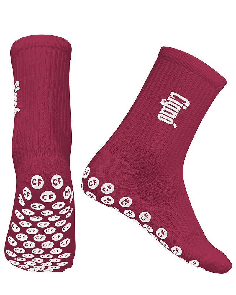 MAROON GRIP SOCKS