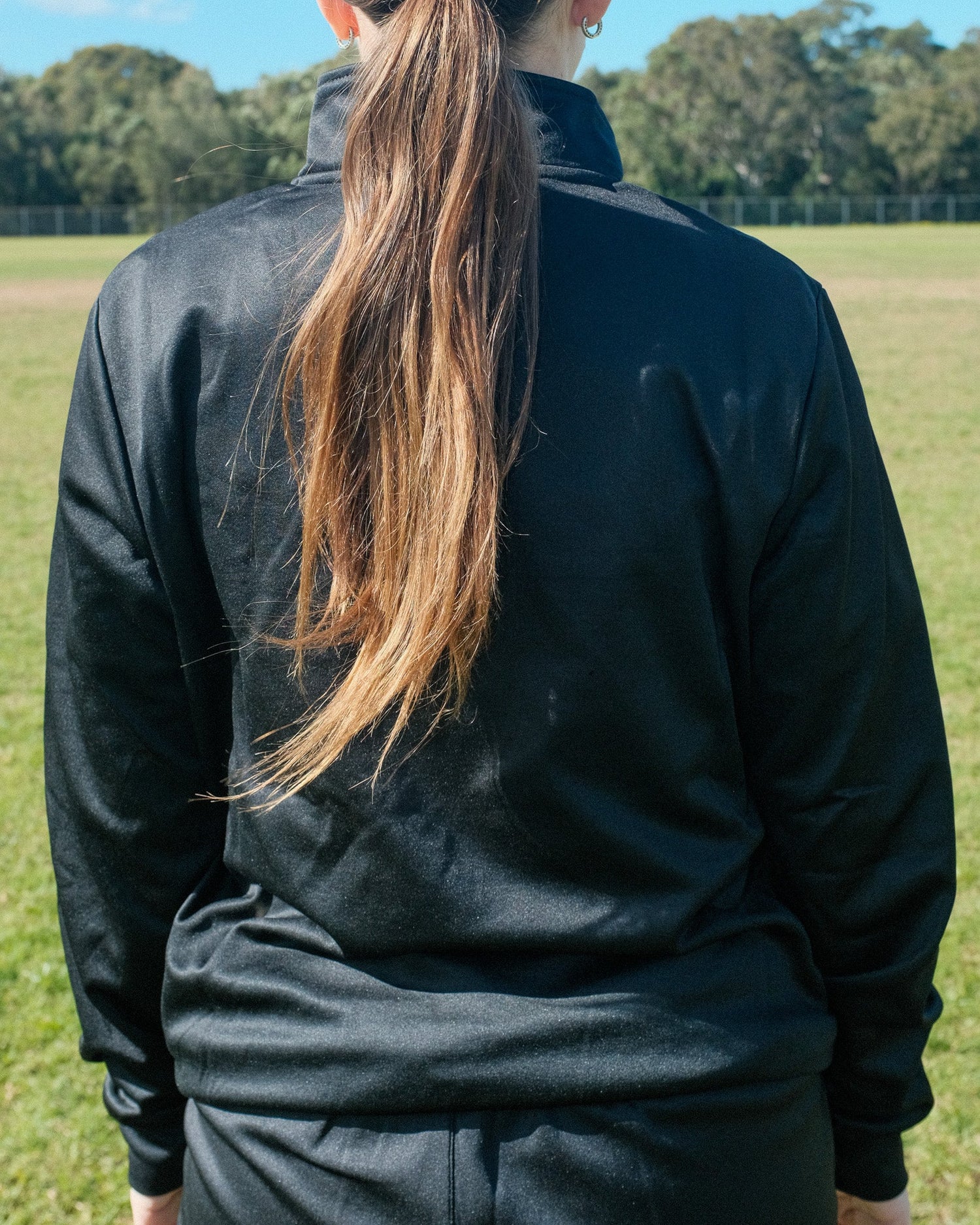 BLACK PREMIER 1/4 ZIP JACKET - Everything Football