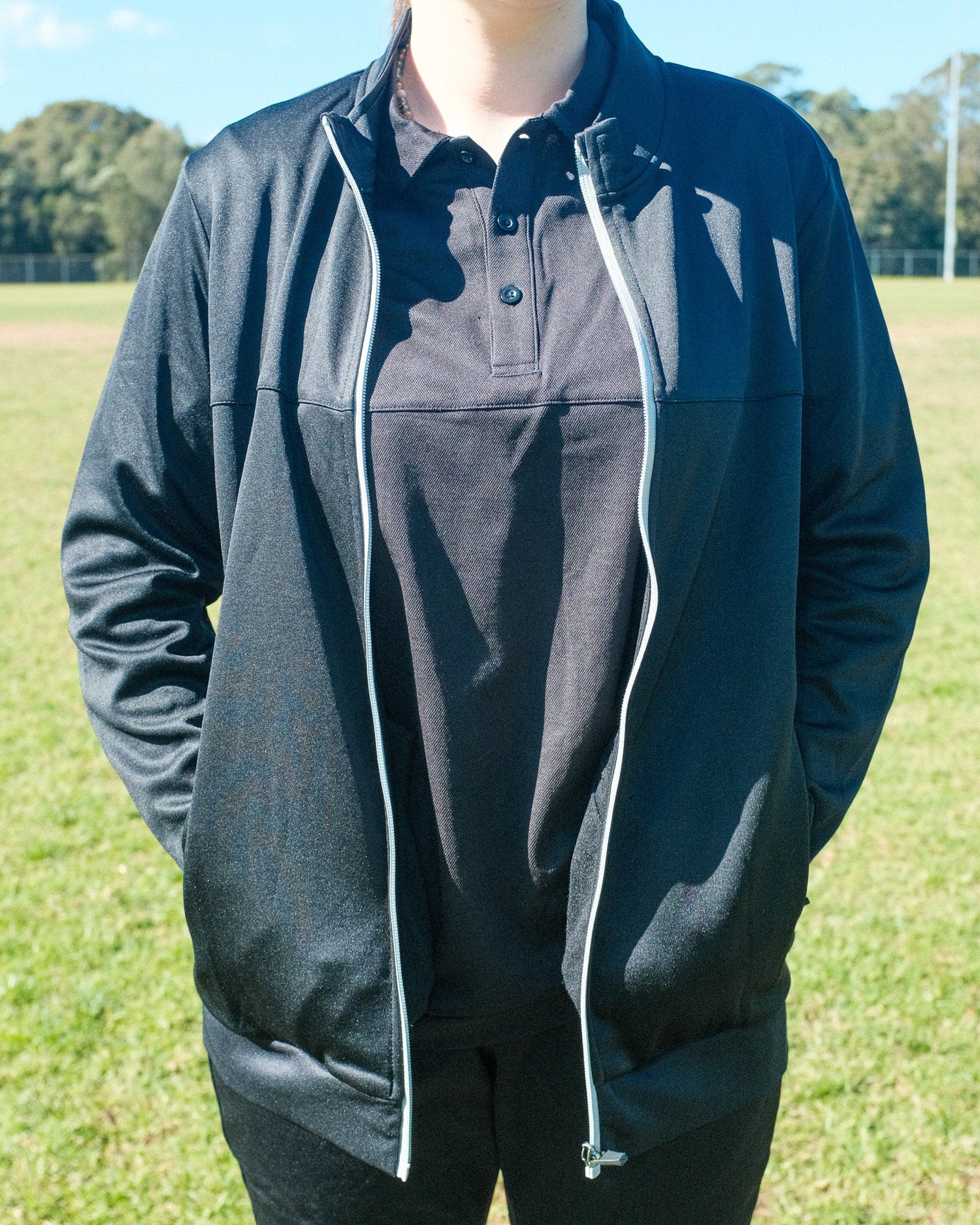 BLACK PREMIER TRACK JACKET - Everything Football