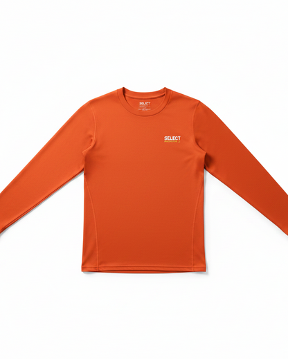 ORANGE SELECT COMPRESSION TOP LONG SLEEVE