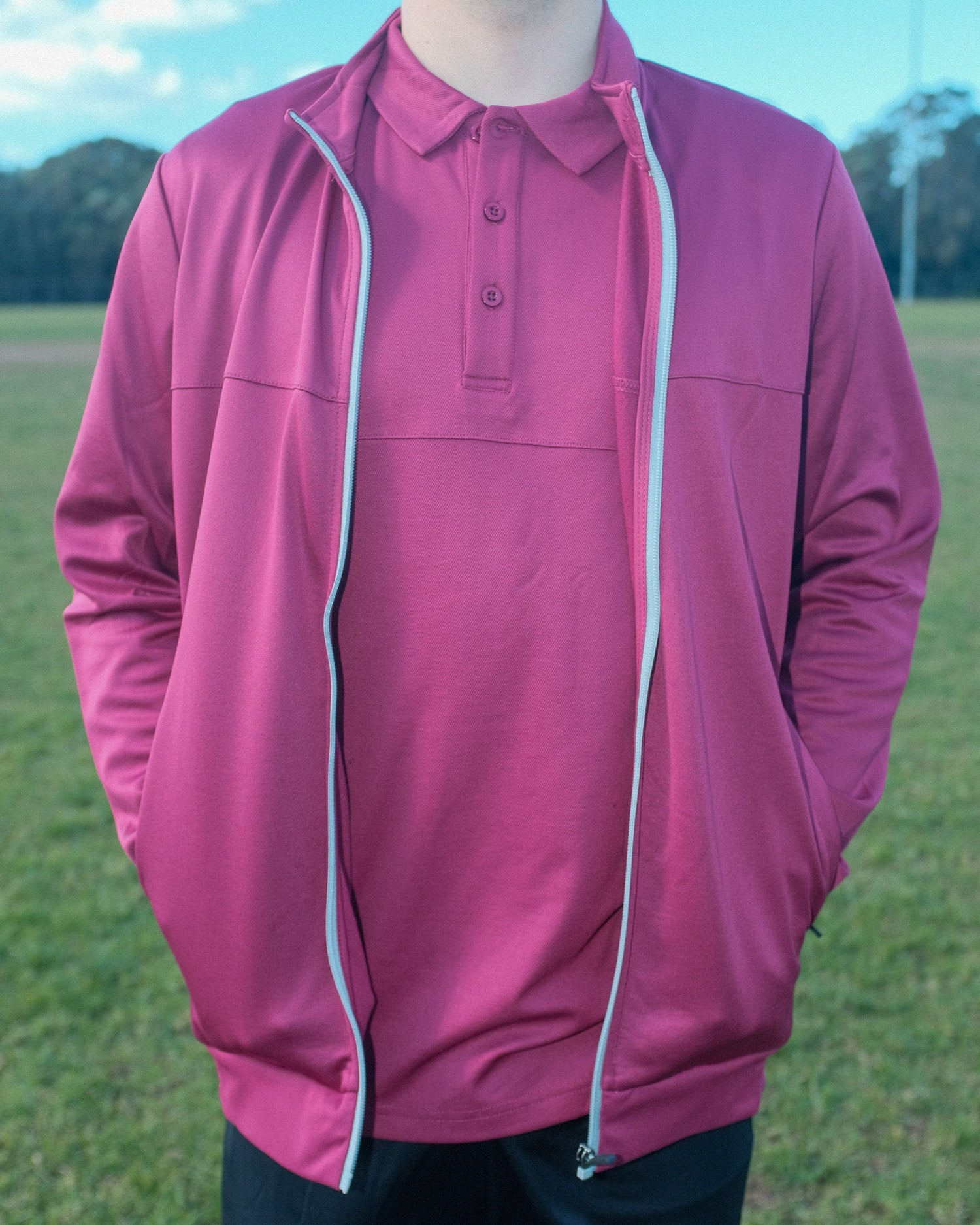 MAROON PREMIER TRACK JACKET - Everything Football