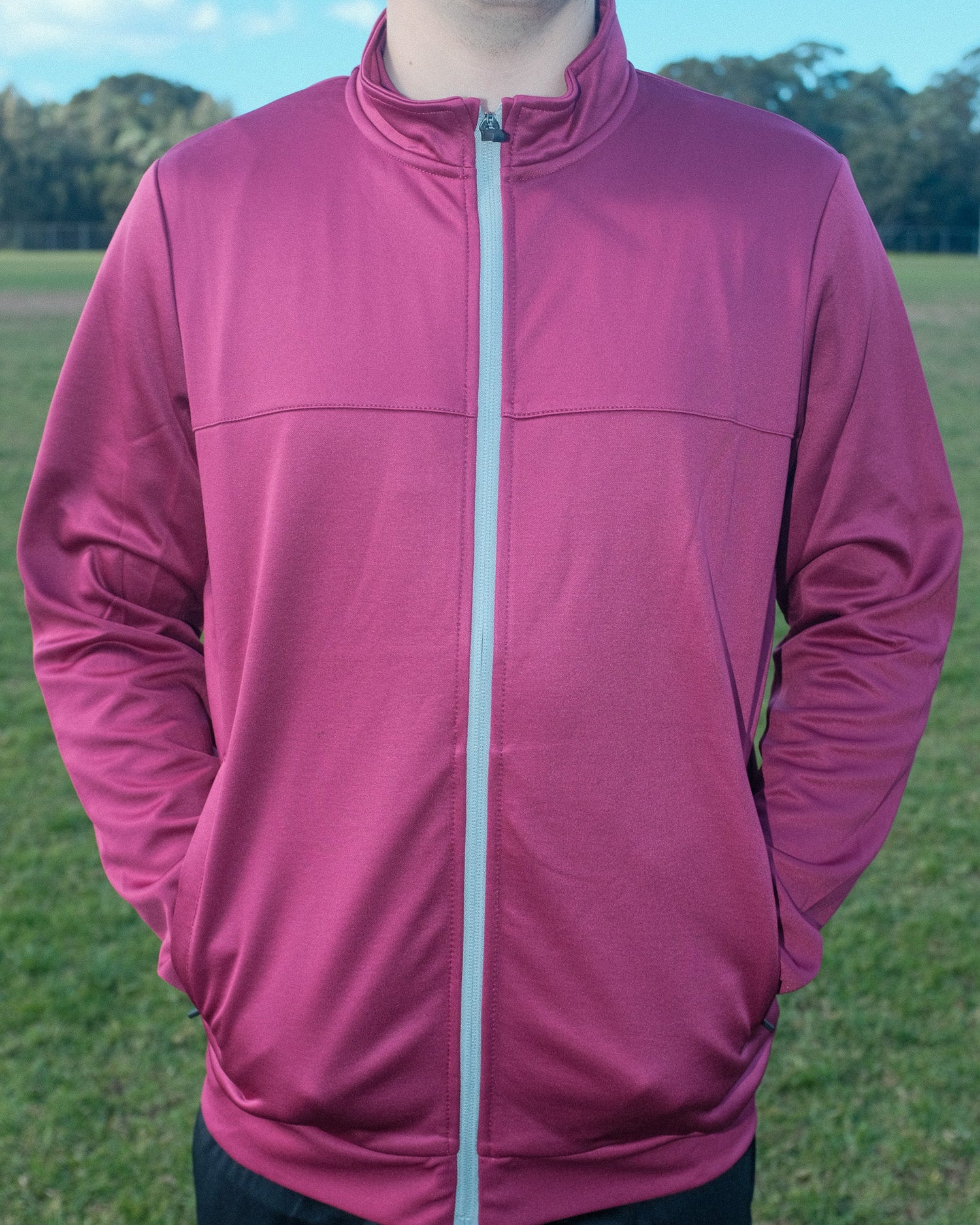 MAROON PREMIER TRACK JACKET - Everything Football