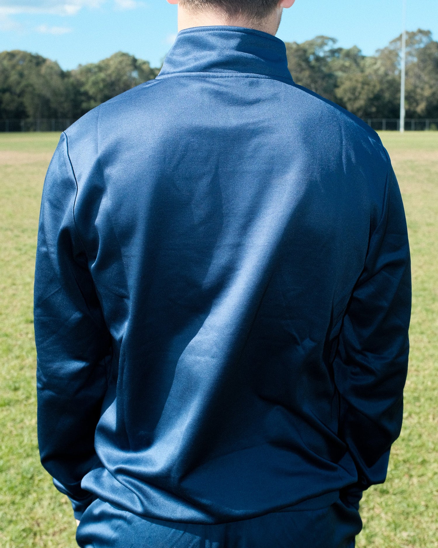 NAVY PREMIER 1/4 ZIP JACKET - Everything Football