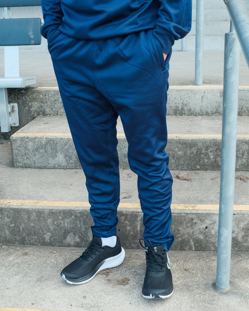 NAVY PREMIER TRACK PANTS - Everything Football