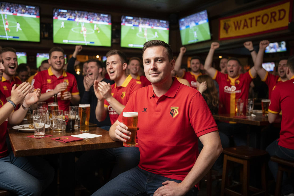 WATFORD FC KELME RED POLO