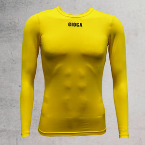 PRE LOVED GIOCA YELLOW COMPRESSION TOP LONG SLEEVE