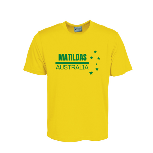 AUSTRALIA MATILDAS FOOTBALL MICROMESH SUPPORTER SHIRT