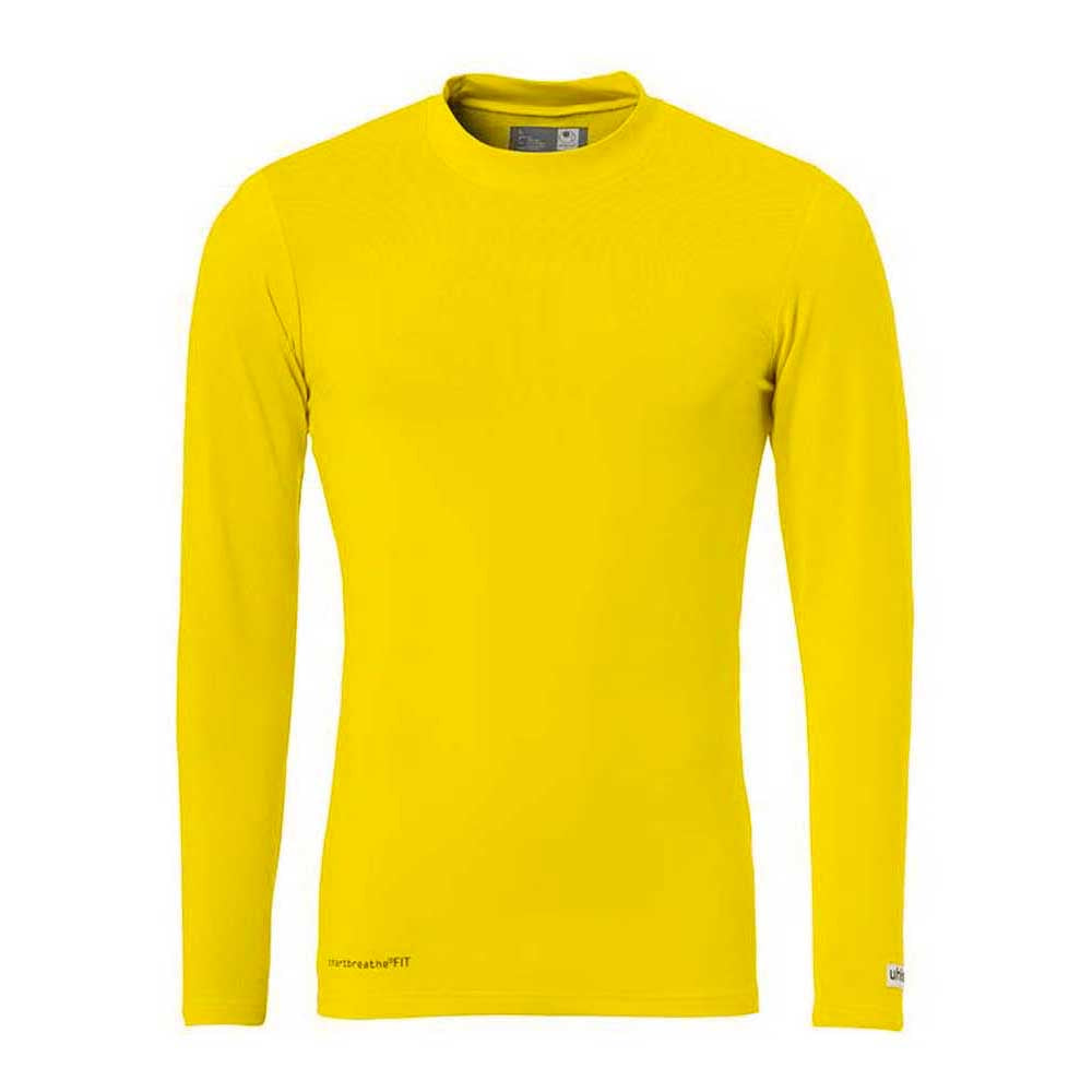 YELLOW UHLSPORT COMPRESSION BASELAYER TOP